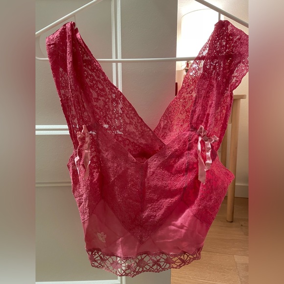 Bespoke Small Silk with Victorian Pink Lace Cami. 💕 - Picture 2 of 5